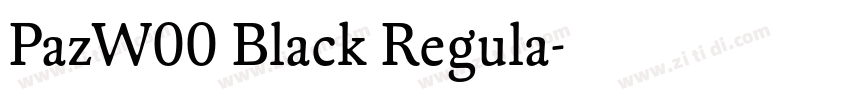 PazW00 Black Regula字体转换